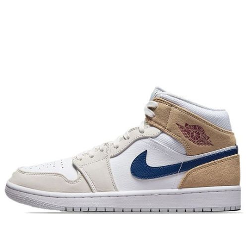 Air Jordan 1 Mid ??White Khaki Blue Void?? DO6726-100