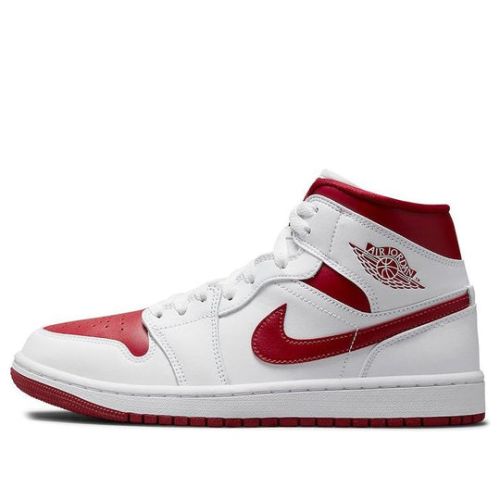 Air Jordan 1 Mid ??University Red White?? 554724-161