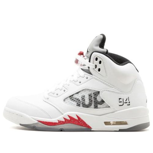 Supreme x Air Jordan 5 Retro ??White?? 824371-101