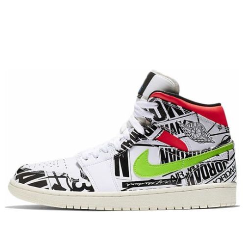 Air Jordan 1 Mid ??Over-Print Logos?? 554724-119