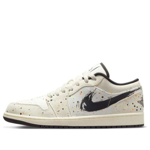 Air Jordan 1 Low ??Brushstroke Swoosh ?C Paint Splatter?? DM3528-100