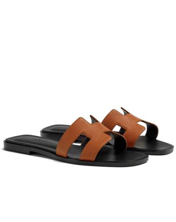 Hermes Women's Oran Sandal Coffee