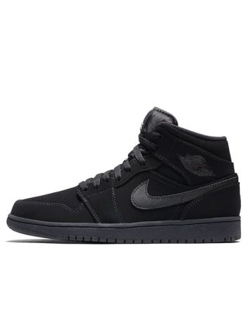 Air Jordan 1 Retro Mid ??Black?? 554724-040