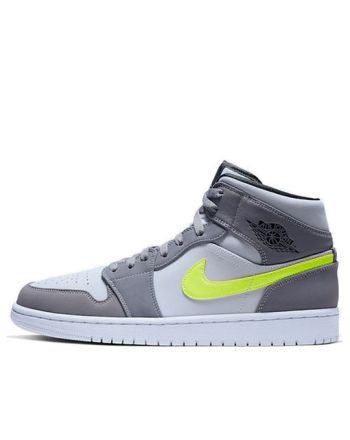 Air Jordan 1 Mid ??Gunsmoke Volt?? 554724-072