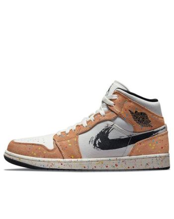 Air Jordan 1 Mid SE ??Brushstroke Paint Splatter?? DA8005-100