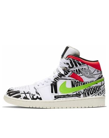 Air Jordan 1 Mid ??Over-Print Logos?? 554724-119