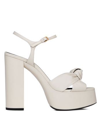 Saint Laurent Women's Bianca Platform Sandals In Smooth Leather