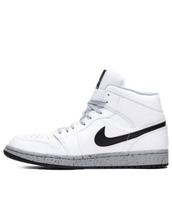 Air Jordan 1 Mid ??White Cement?? 554724-115